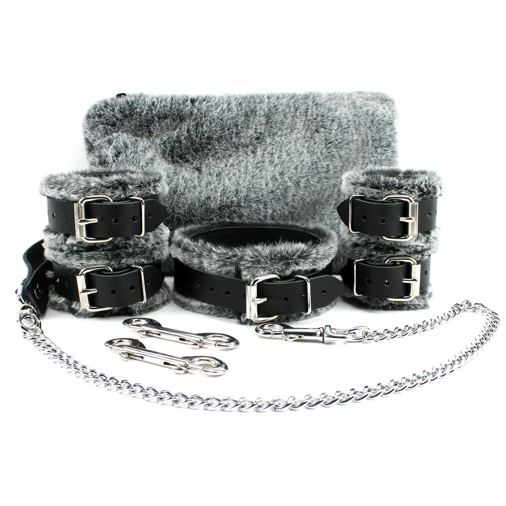 Luxurious Fur-Lined BDSM Set | 9-Piece Set Available in Vibrant Colors | Emma Collection