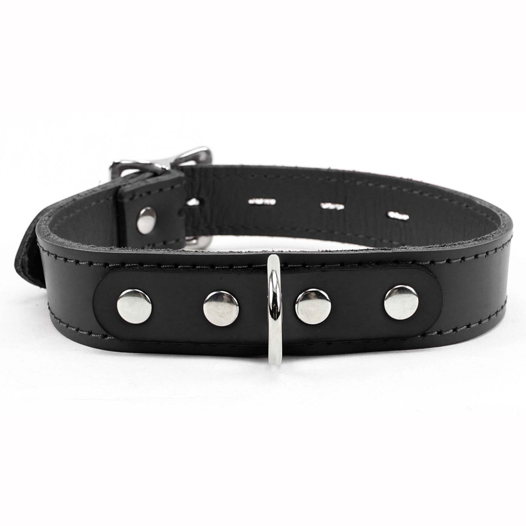 Luxury Alice Locking Leather Day Collar 1-Inch