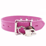 Luxury Alice Locking Leather Day Collar 1-Inch