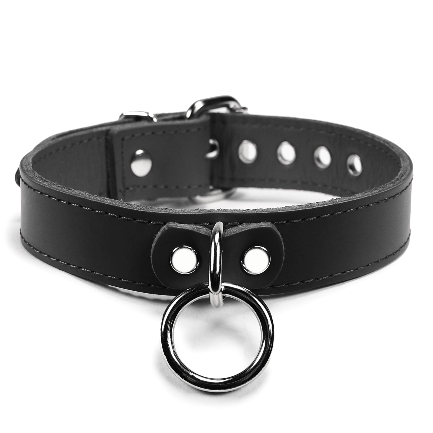 Myles Premium Full Grain Leather O Ring Collar