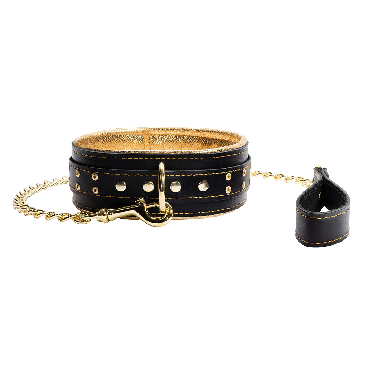 Theodora Luxury Golden Collar and Leash