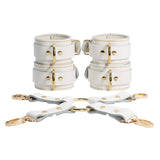 Goldie Luxury White Leather Bondage Complete Kit