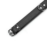 Berlin Small Leather Bondage Collar Black Detail