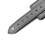 Berlin Gray Leather BDSM Collar Detail