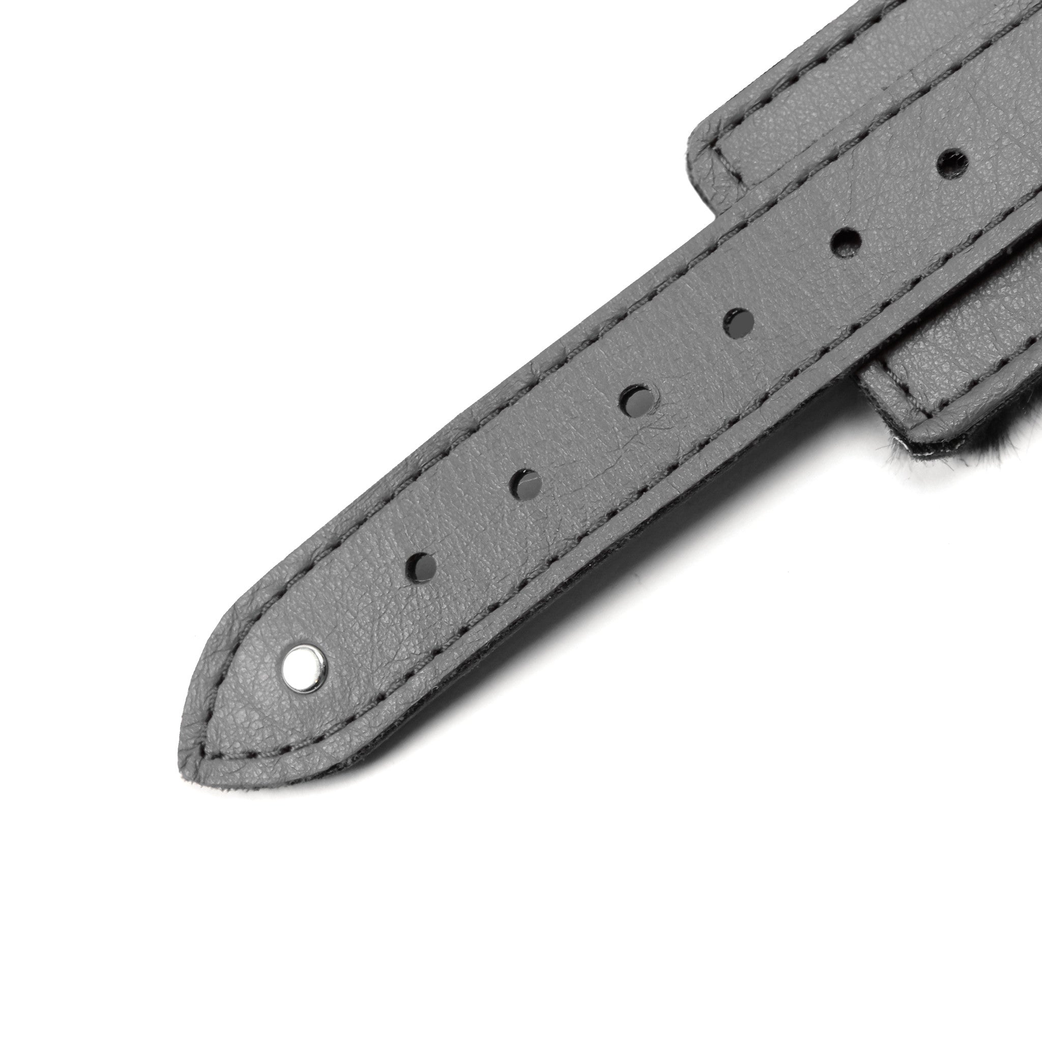 Berlin BDSM Leather Thigh Cuffs Detail Gray