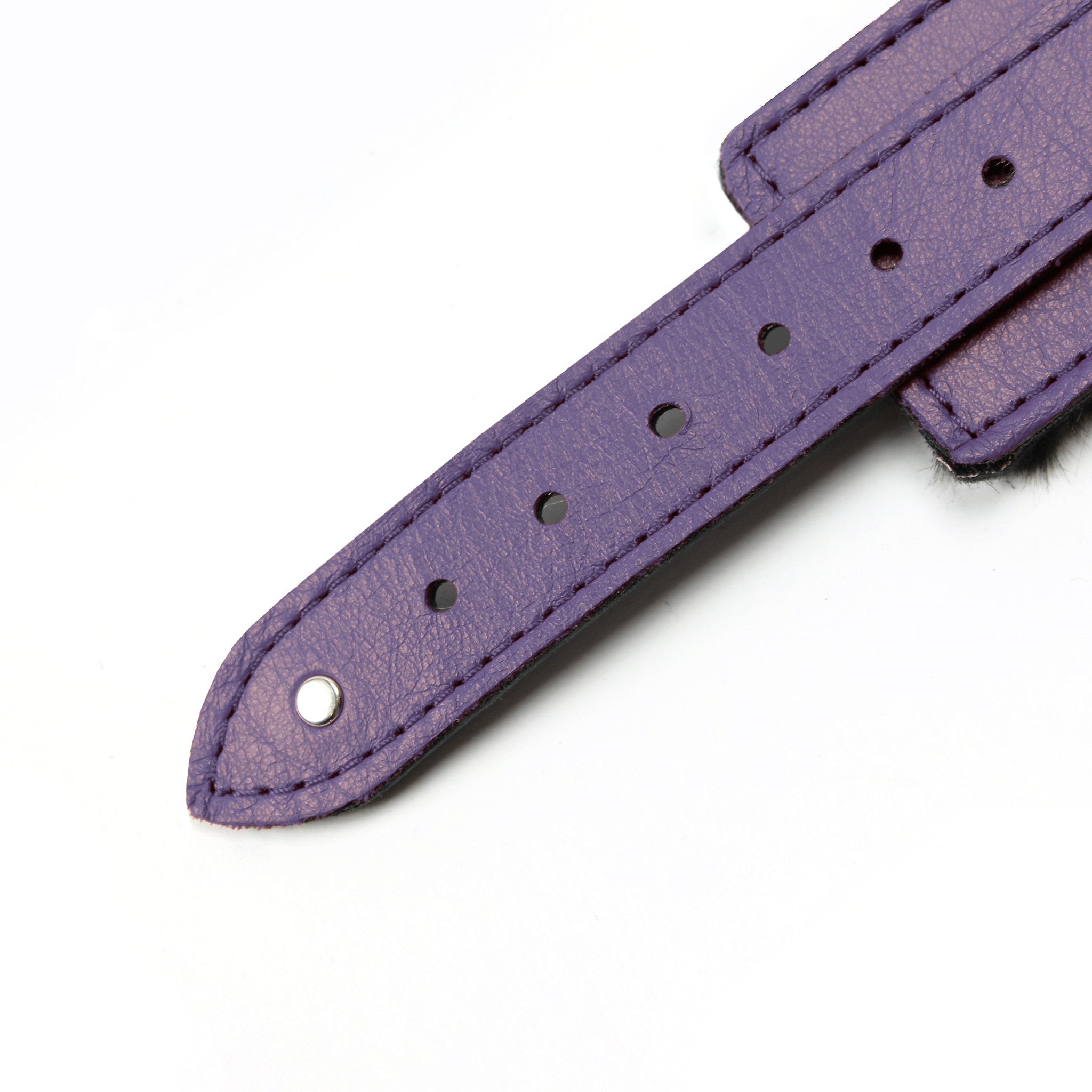 Berlin Purple Leather BDSM Collar Detail