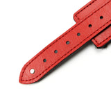 Berlin Red Leather BDSM Collar Detail