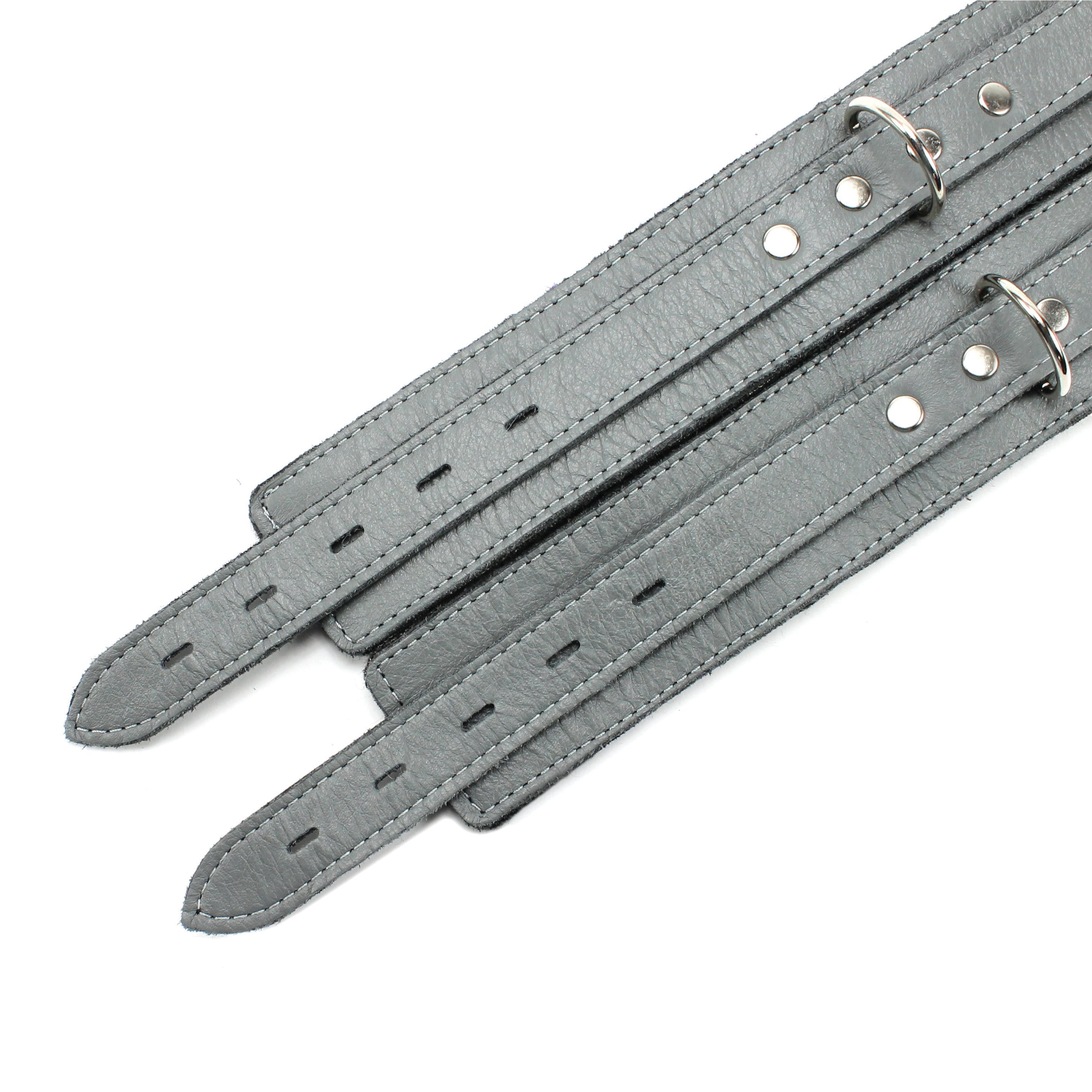 Berlin Locking BDSM Cuffs Detail Gray