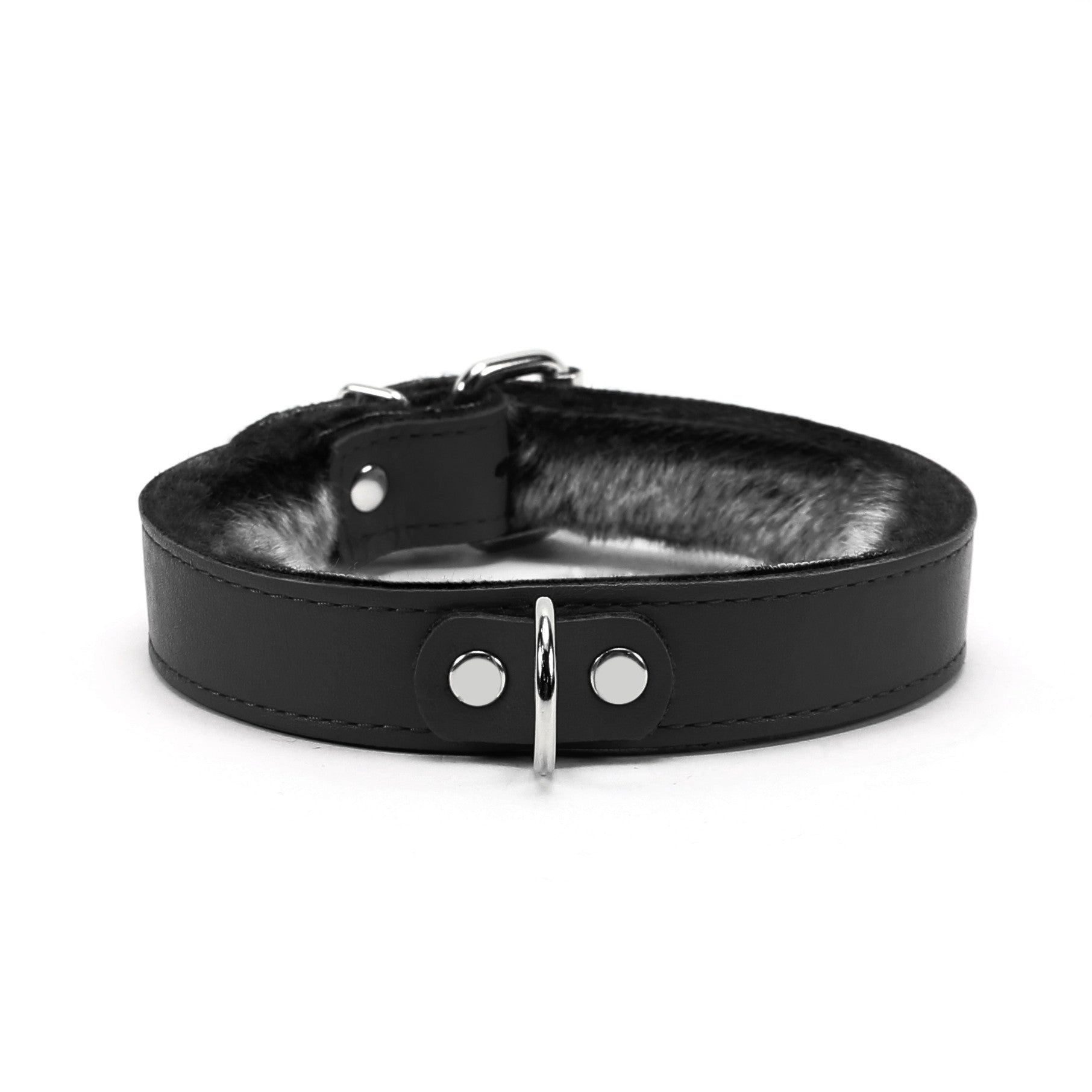 Kathleen Luxury BDSM Collar Black Leather