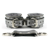 Gaus Gunmetal Leather BDSM Cuffs Special Edition