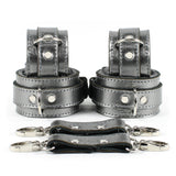 Gaus Gunmetal Leather BDSM Cuffs Special Edition
