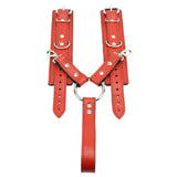 Berlin BDSM Cuff Hogtie Set Red Leather