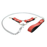 Berlin BDSM Chain Lead Leather Handle Hogtie Red