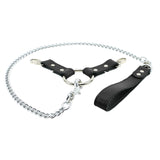 Berlin Black Leather 2-point chain hogtie