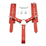 Berlin Lockable BDSM Cuffs Hogtie Set Red