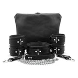 Mandrake 7-piece lambskin leather padded bondage set black