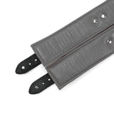 Luxury lambskin padded bondage cuffs grey