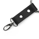 Leather BDSM Hogtie black stitching