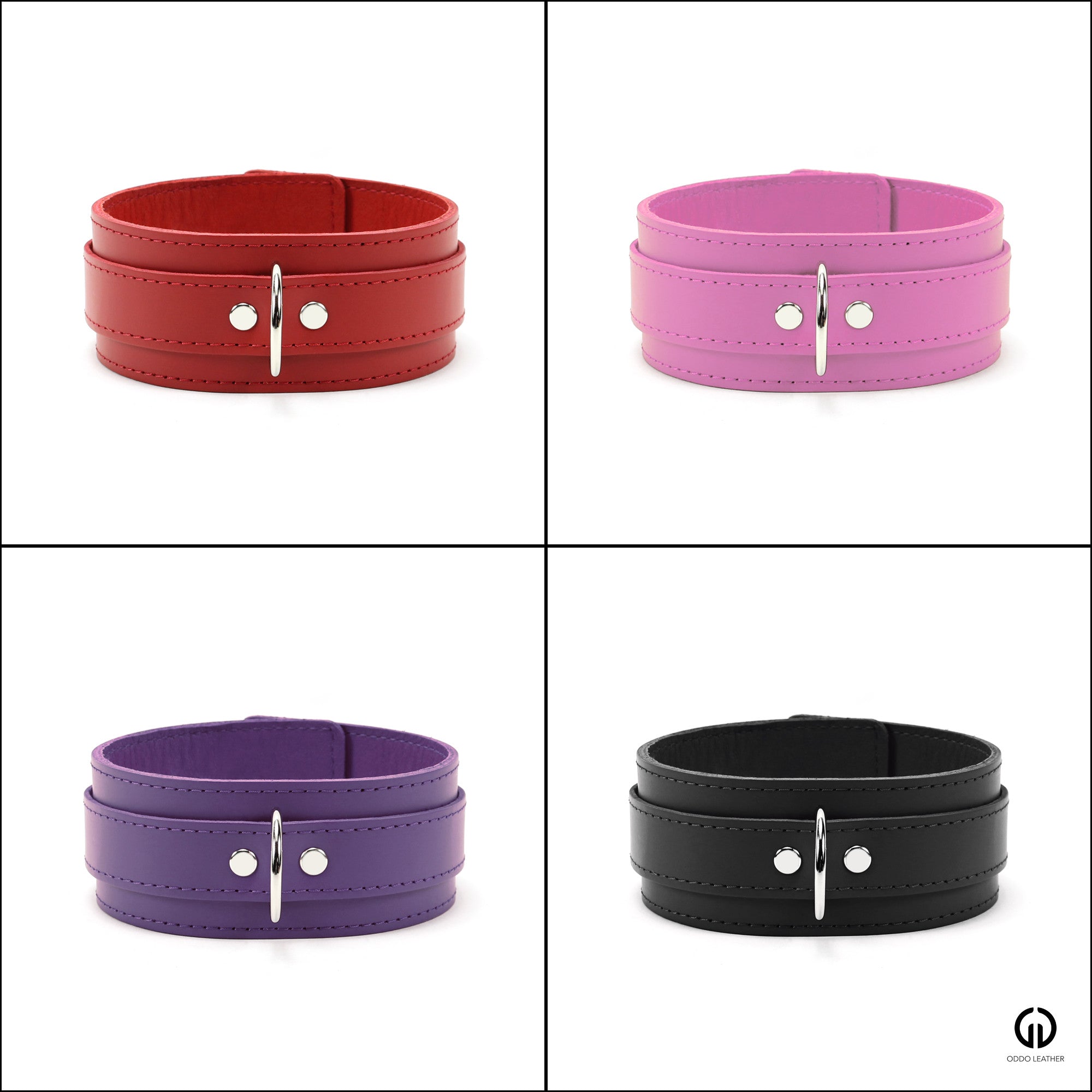Atlas 2-Inch Wide Luxury Leather Submissive Collar Collection