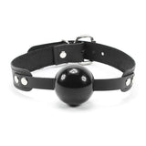 Luxury leather black and black ball gag