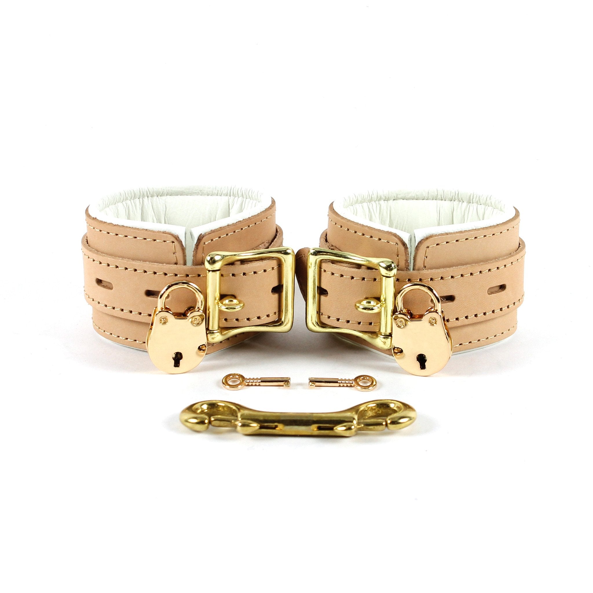 Galen Lambskin Padded Leather BDSM Medical Play Cuffs