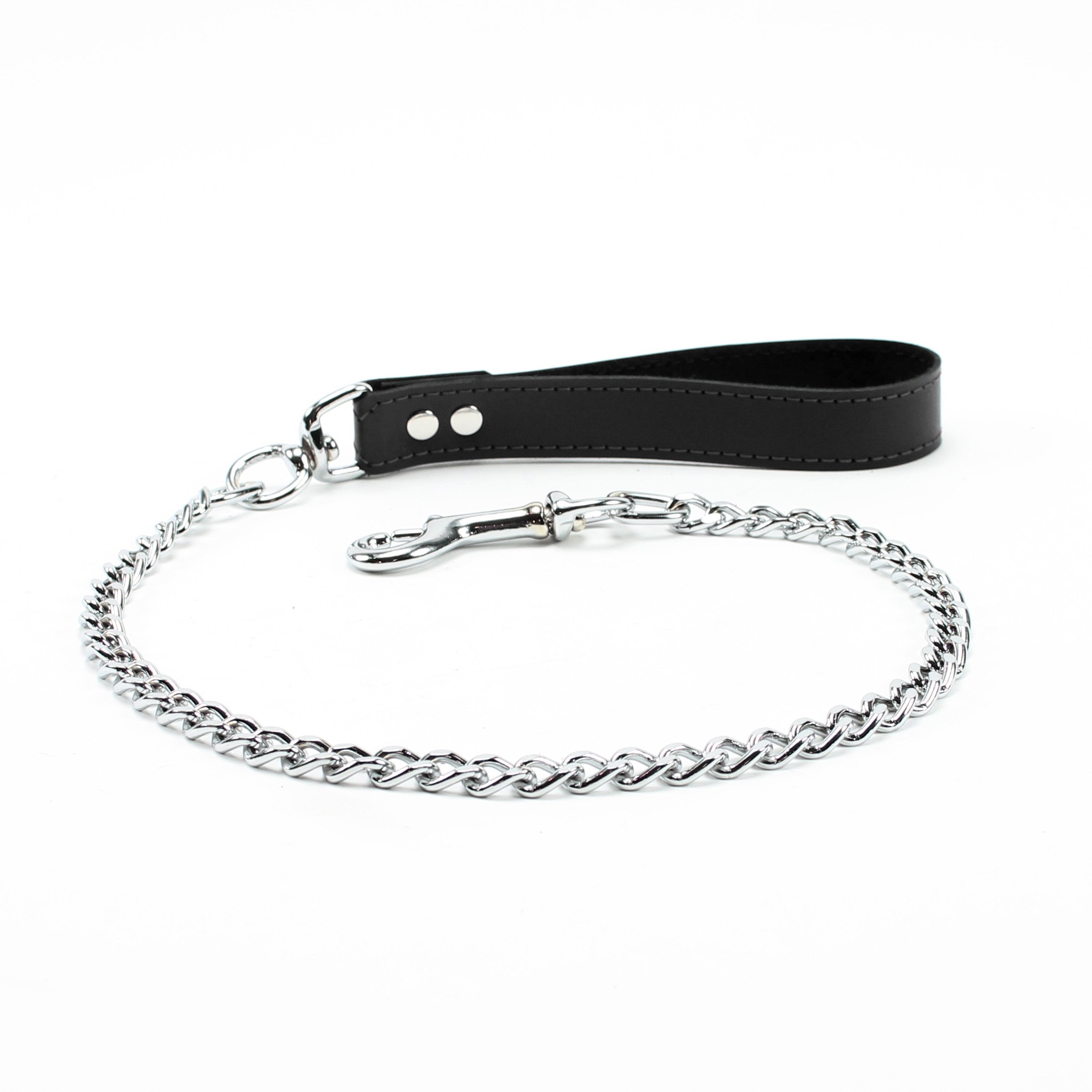 Mandrake BDSM Lead for Collar Black Stitching