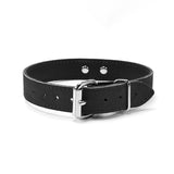 Lena Black Submissive Collar Buckle Detail