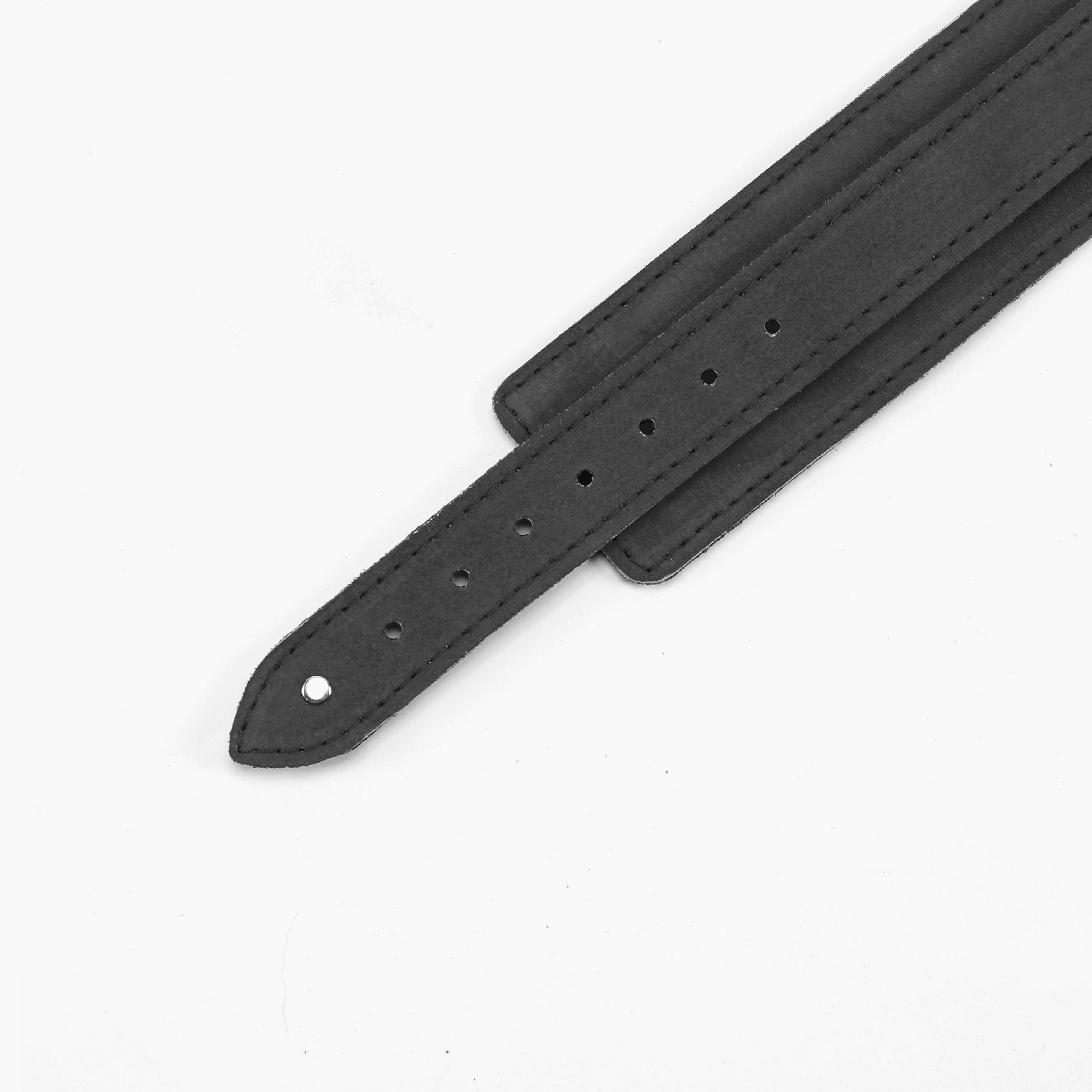 Luxury Black Suede BDSM Collar Details