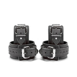 Lena Luxury Grey Suede Bondage Cuffs Adjustable Buckles