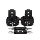 Lena Luxury Black Suede Wrist and Ankle Bondage Cuffs 