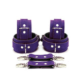 Lena Luxury Deep Purple Suede Wrist and Ankle Bondage Cuffs