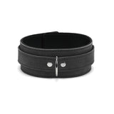 Lena Black Suede 2-inch wide Bondage Collar