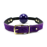 Athena Special Edition Purple Suede BDSM Ball Gag