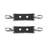 Luxury black suede bondage cuff connectors