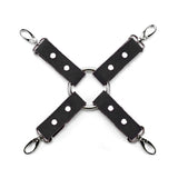 Black Suede 4-Point Bondage Hogtie