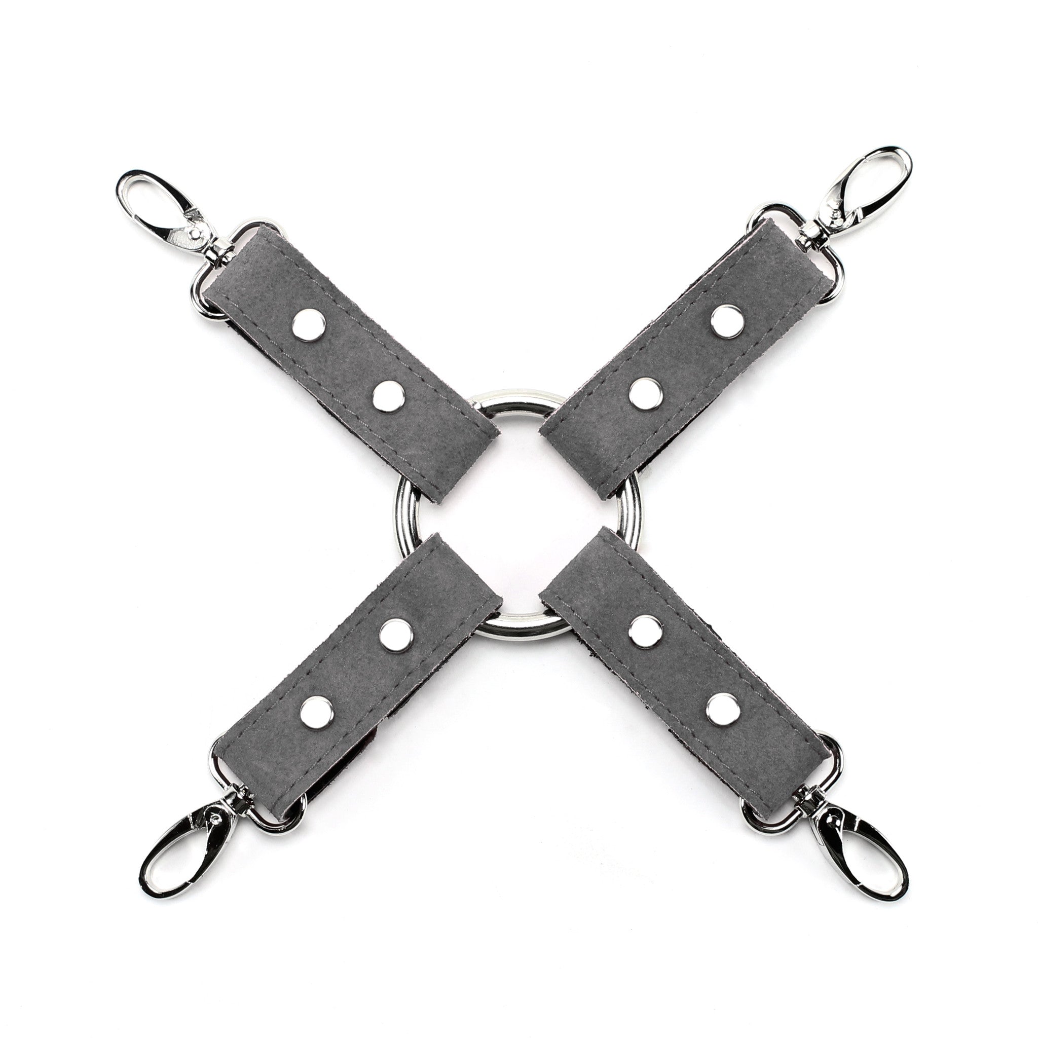 Grey Suede 4-Point Bondage Hogtie