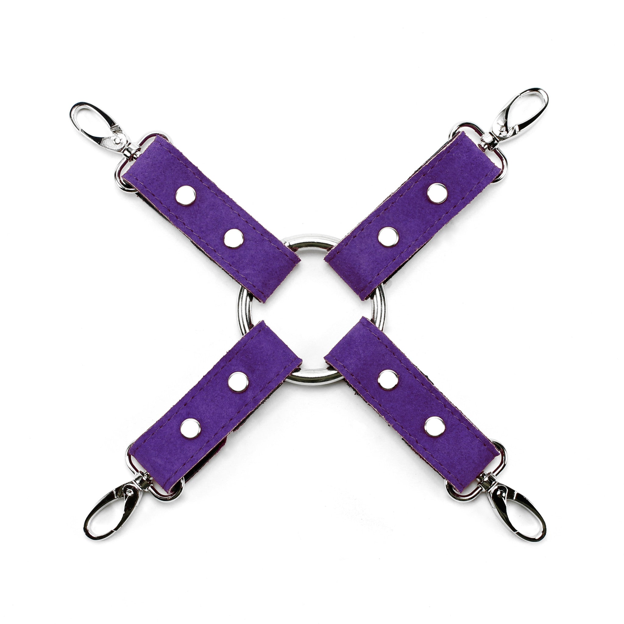 Purple Suede 4-Point Bondage Hogtie