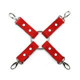 Red Suede 4-Point Bondage Hogtie