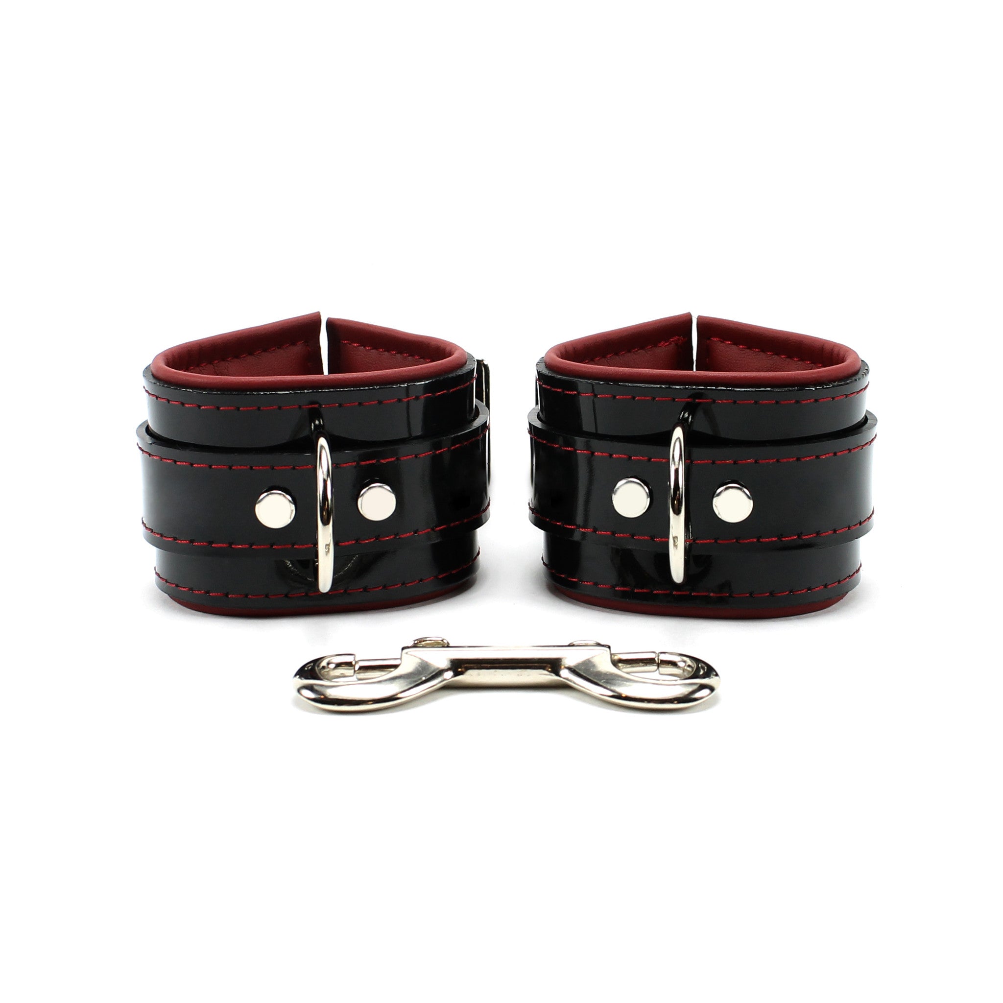 Luxury vegan leather padded bondage cuffs
