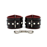 Roma Lockable Vegan Leather Padded Bondage Cuffs