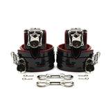 Lockable Luxury Vegan Leather Padded BDSM Cuff Set