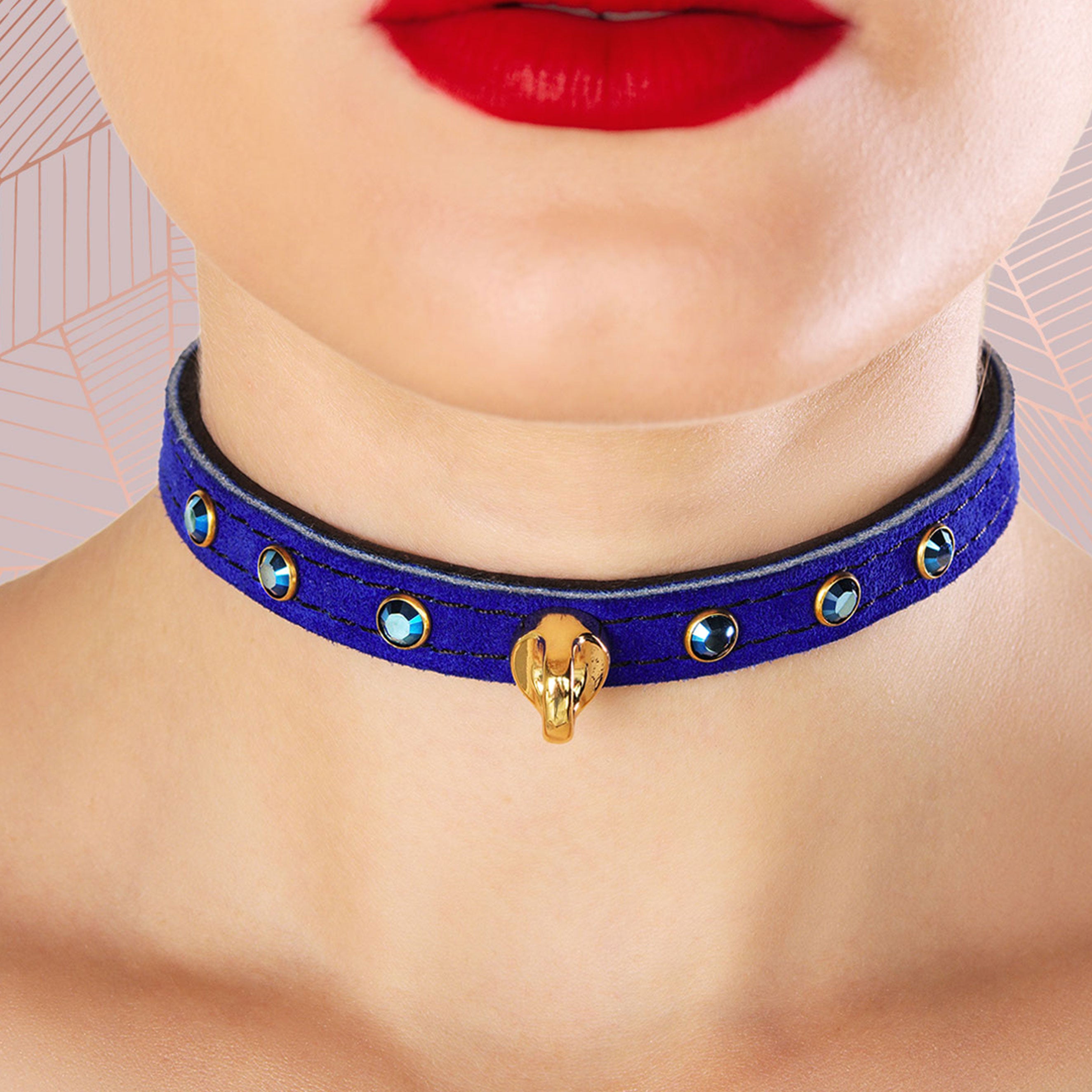 Daphne Luxury Suede Bondage Day Collar