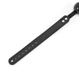 Gauis 9-piece gunmetal leather ball gag strap inner liner black