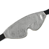 Gaius Special Edition Metallic Leather BDSM Blindfold with Elastic Headstrap