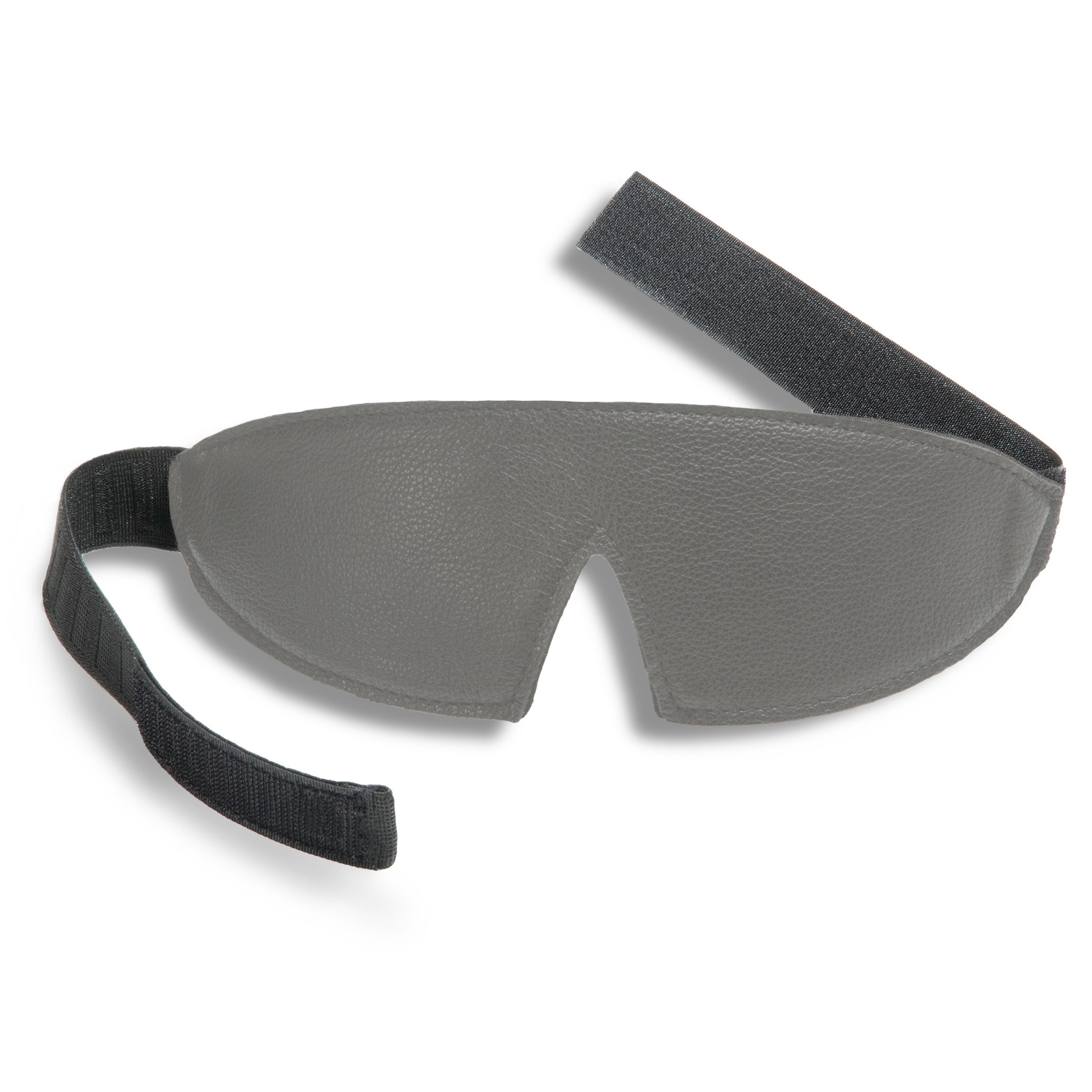 Grey Leather BDSM Eye Mask