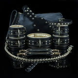 Luxury Metallic Leather Bondage Collection On Black