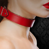 Kathleen Luxury BDSM Collar Leather On Model