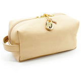 Luxury Tan Leather Locking Sex Toy Case