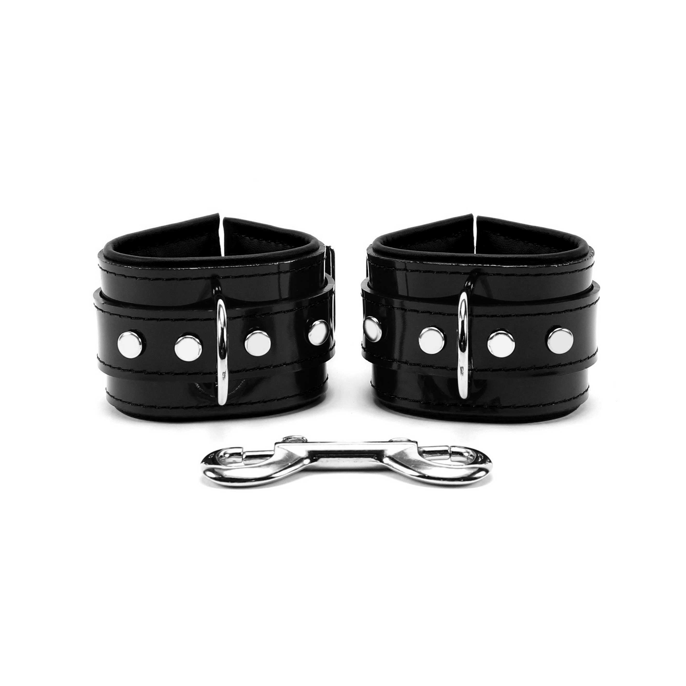 Roma Lockable Vegan Leather Padded Bondage Cuffs
