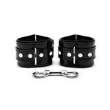 Roma Lockable Vegan Leather Padded Bondage Cuffs
